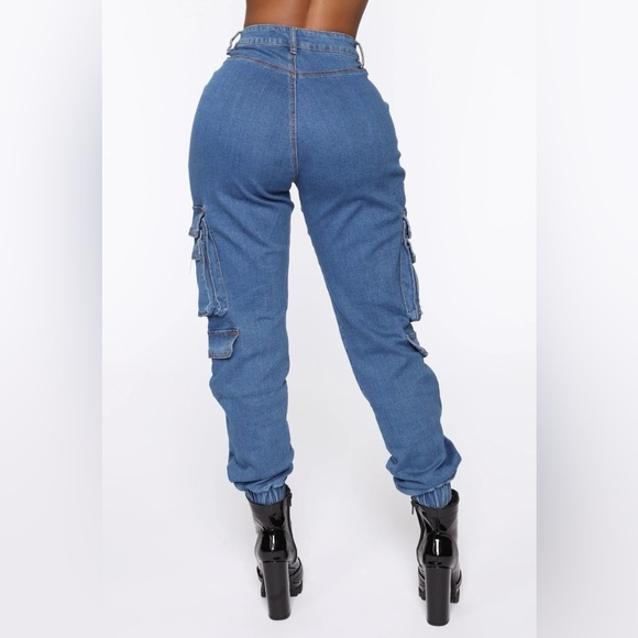 Fashion Nova good vibes always denim joggers - blue - Picture 5 of 5